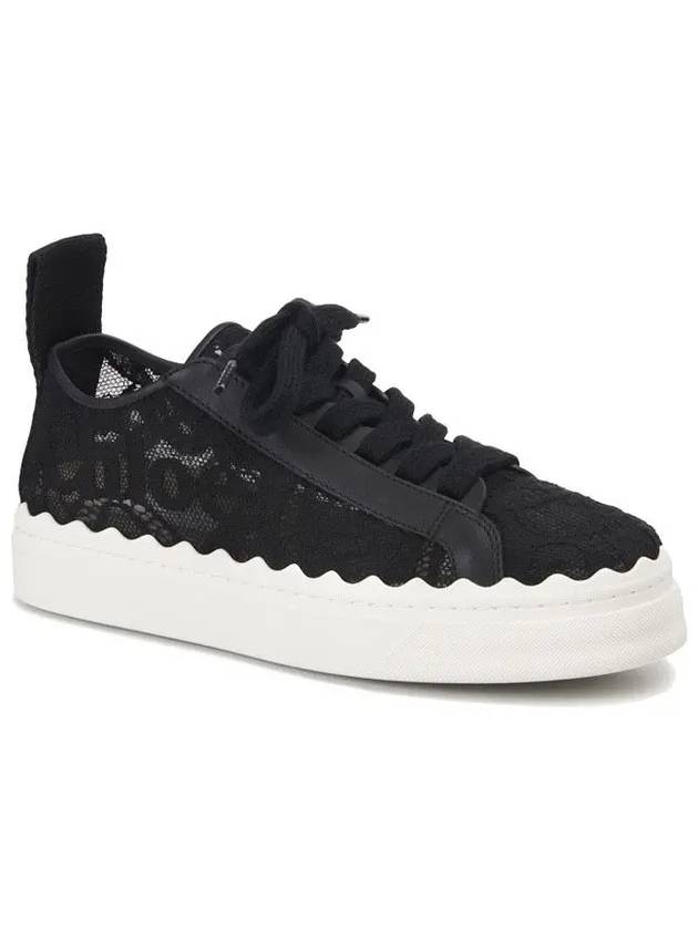 Lauren Lace Low Top Sneakers Black - CHLOE - BALAAN 2