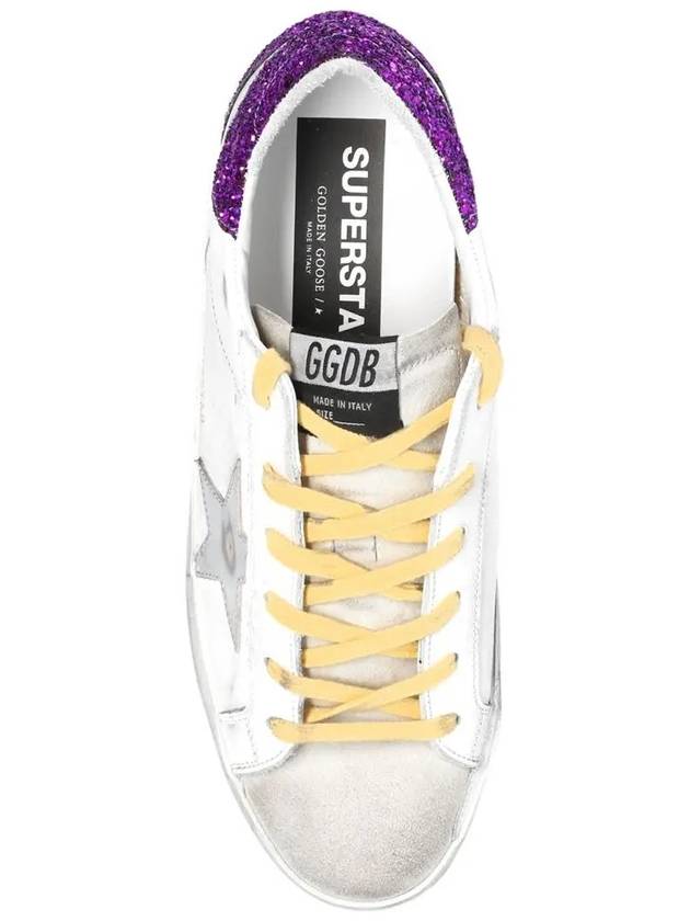 Superstar Glitter Tab Low Top Sneakers Purple White - GOLDEN GOOSE - BALAAN 3