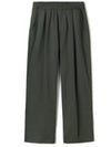 One Tuck Linen Wide Pants Deep Green - INDUST - BALAAN 8