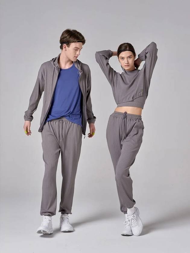 Tech Rib Track Pants Grey - ATHPLATFORM - BALAAN 4