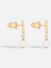 Miss Dior Resin Pearl Earrings Gold - DIOR - BALAAN 5