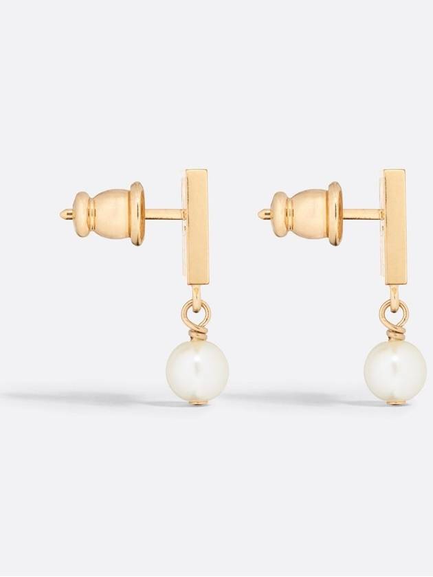 Miss Dior Resin Pearl Earrings Gold - DIOR - BALAAN 5