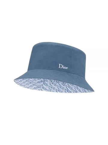 Reversible Oblique Bucket Hat Blue - DIOR - BALAAN 1