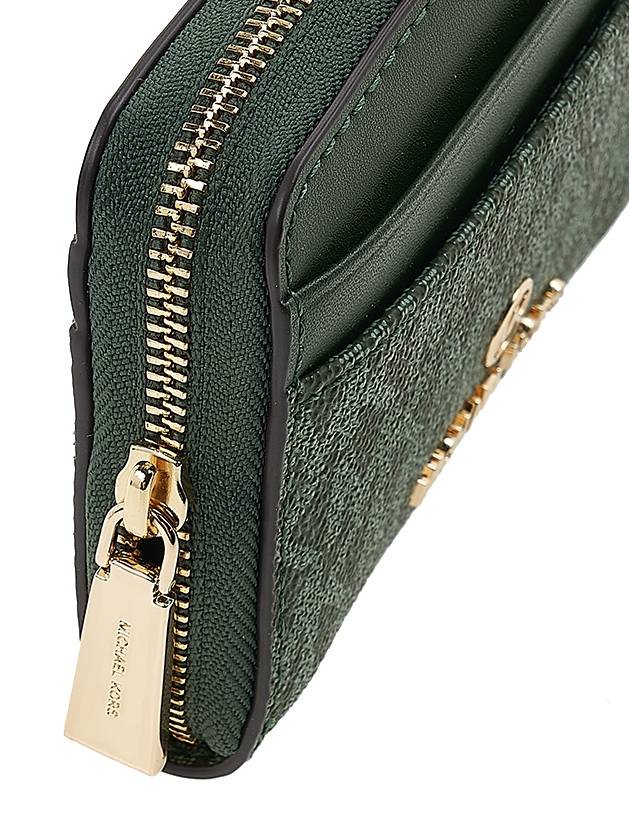 Jet Set Small Logo Card Wallet Green - MICHAEL KORS - BALAAN 8