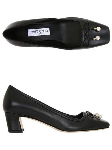 ELME45NAP BLACK Elme45 nappa leather pumps high heels 1210125 - JIMMY CHOO - BALAAN 1