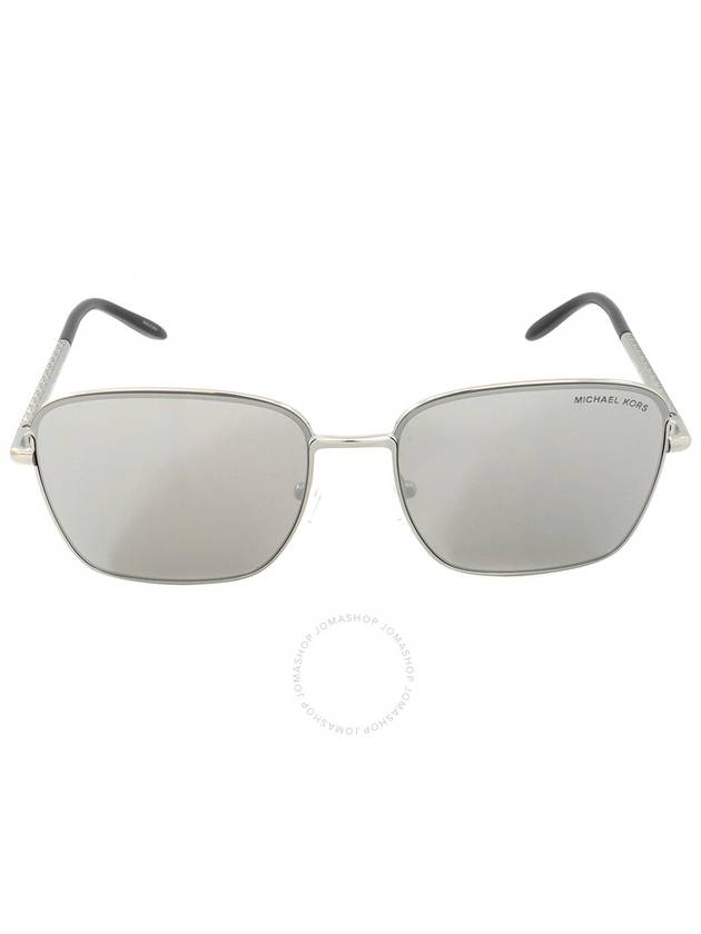 Michael Kors Burlington Silver Mirror Square Men's Sunglasses MK1123 11536G 57 - MICHAEL KORS - BALAAN 1