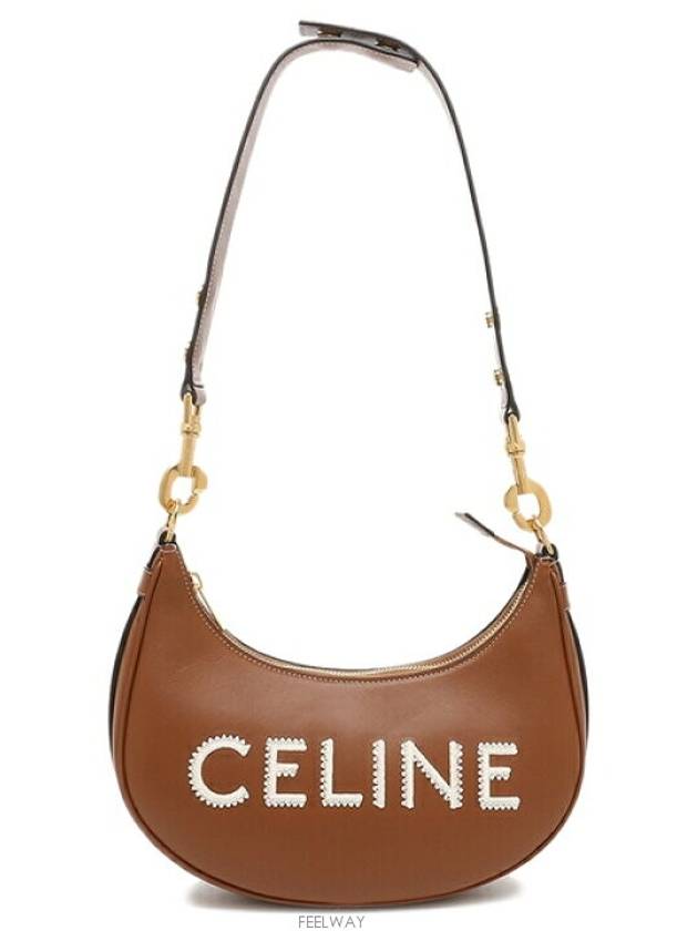 Logo Embroided Medium Shoulder Bag Brown - CELINE - BALAAN 3