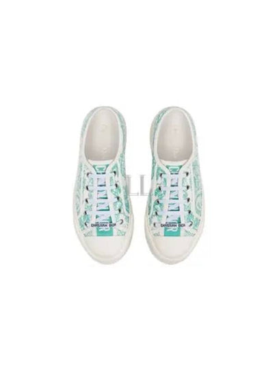 Walk NDior Toile De Jouy Sauvage Motif Platform Low Top Sneakers Aquamarina - DIOR - BALAAN 2