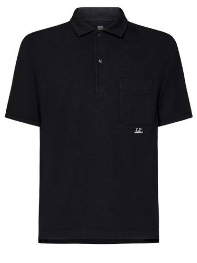 Pocket Polo Shirt Black - CP COMPANY - BALAAN 2