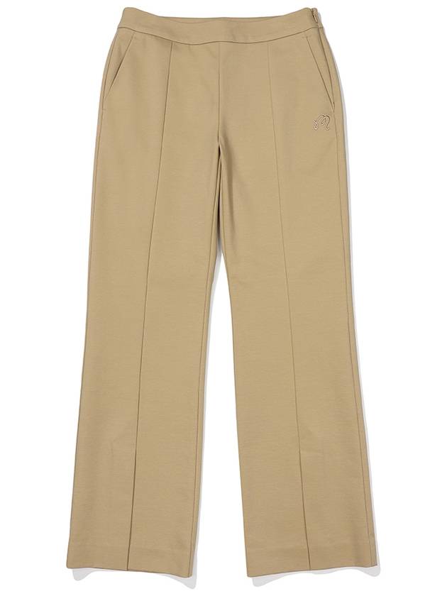 Front slit basic bootcut pants BEIGE WOMAN - MALBON GOLF - BALAAN 1