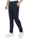 Men's Cotton Blend Straight Pants Navy - THEORY - BALAAN 6