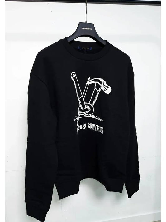 embroidered cotton sweatshirt - LOUIS VUITTON - BALAAN 2