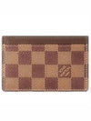 Damier Eben Single Card Wallet Brown - LOUIS VUITTON - BALAAN 2