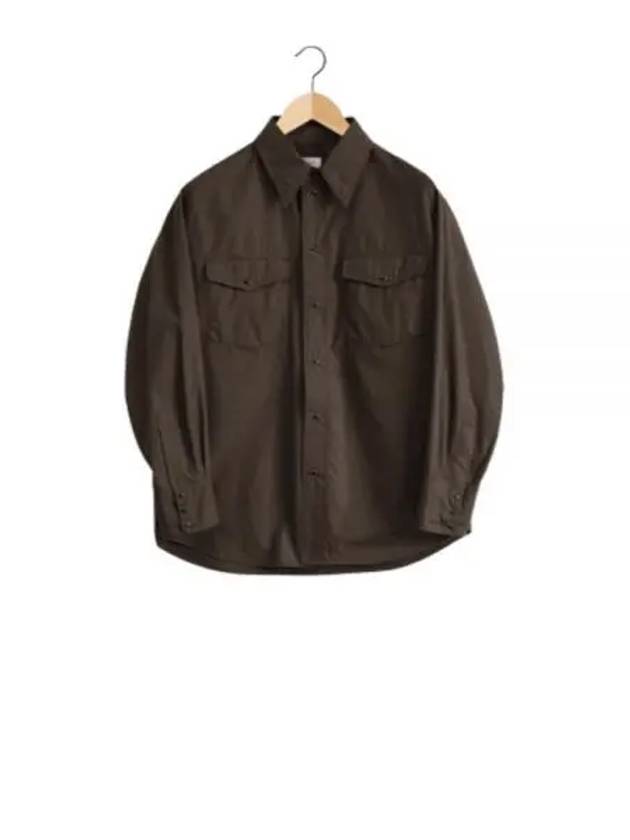 Western Poplin Long Sleeve Shirt Espresso - LEMAIRE - BALAAN 2