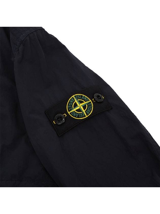 Kids Garment Dyed Cotton Nylon Bomber Jacket Navy - STONE ISLAND - BALAAN 6