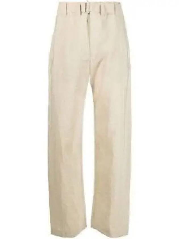 Women s Soft Belted Pants Beige PA458 LF208 - LEMAIRE - BALAAN 1