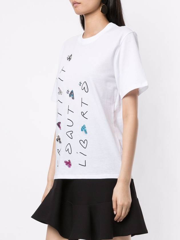 Embroidered Patch Applique T-shirt - LANVIN - BALAAN 3