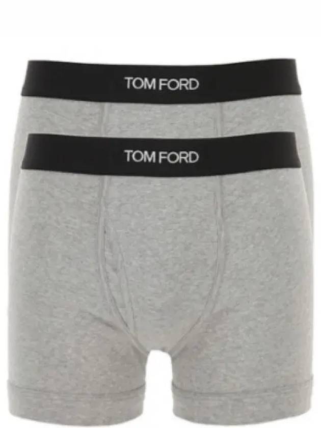 Men's Band Cotton Boxer Briefs 2 Pack Grey - TOM FORD - BALAAN 2