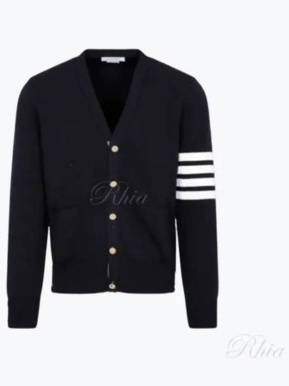 Milano Stitch 4 Bar Cardigan Navy - THOM BROWNE - BALAAN 2