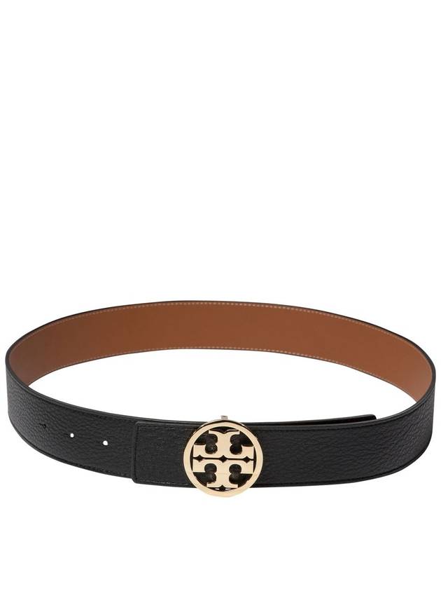 1.5" Miller Reversible Leather Belt Black Classic Cuoio - TORY BURCH - BALAAN 5