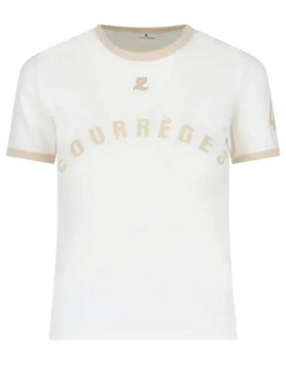 Logo Print Short Sleeve T-shirt White - COURREGES - BALAAN 2