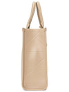 Top Stitching Medium Leather Symbole Tote Bag Beige - PRADA - BALAAN 4