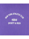 Athletic Club Cotton Hooded Top Purple - SPORTY & RICH - BALAAN 5