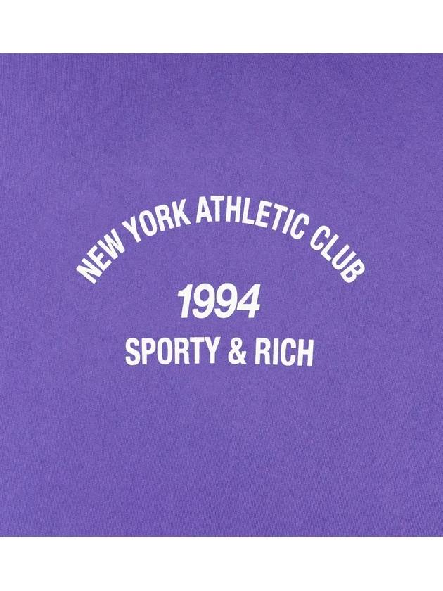 Athletic Club Cotton Hooded Top Purple - SPORTY & RICH - BALAAN 5