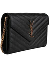 Monogram Matelasse Chain Shoulder Bag Black - SAINT LAURENT - BALAAN 5