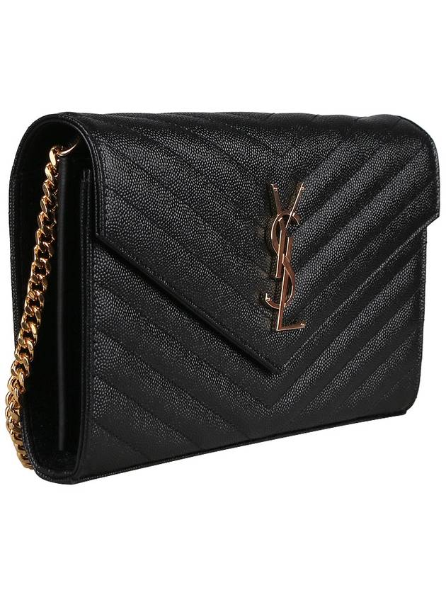 Monogram Matelasse Chain Shoulder Bag Black - SAINT LAURENT - BALAAN 5