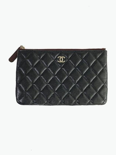 CC Logo Small Leather Pouch Bag Black - CHANEL - BALAAN 2