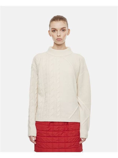 Accordo Cashmere Wool Knit Top White - MAX MARA - BALAAN 1