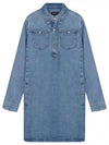 Women's Lina Denim Short Dress - A.P.C. - BALAAN 2