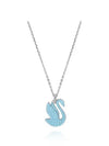 Iconic Swan Pendant Necklace Blue Silver - SWAROVSKI - BALAAN 3