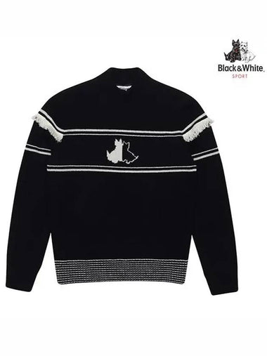 Women s Tassel Point Terrier Pullover 2632LXKC NAVY - BLACK&WHITE - BALAAN 1