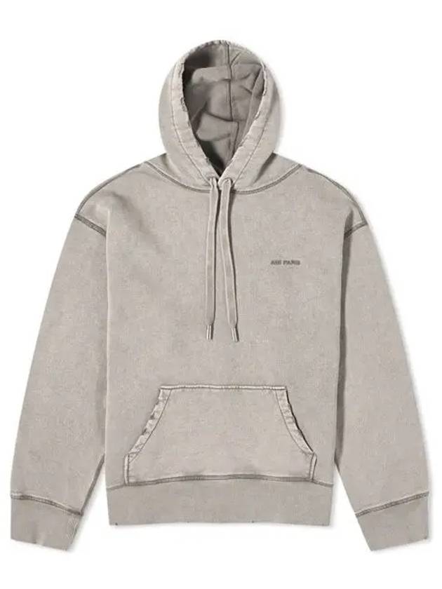 Fade Out Embroidery Logo Hoodie Grey - AMI - BALAAN 2