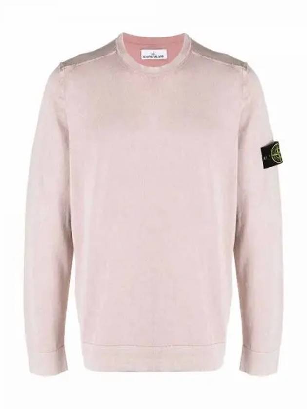 Wappen Patch Cotton Knit Top Rose Quartz - STONE ISLAND - BALAAN 2