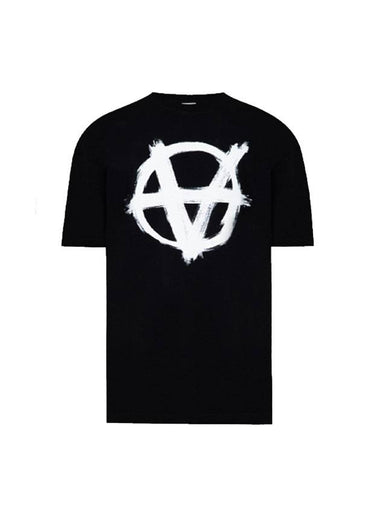 Anarchy Gothic Logo Short Sleeve T-Shirt Black - VETEMENTS - BALAAN 1