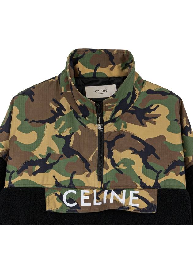 Bi-Material Jacket Black Camouflage - CELINE - BALAAN 3