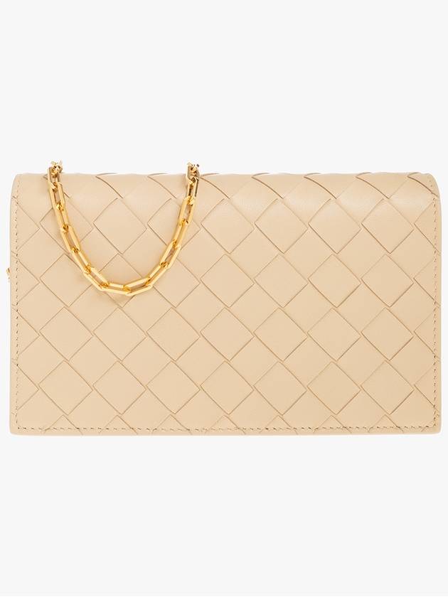 Intrecciato Chain Leather Mini Cross Bag Beige - BOTTEGA VENETA - BALAAN 2