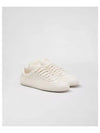 Leather Low Top Sneakers Ivory - PRADA - BALAAN 2