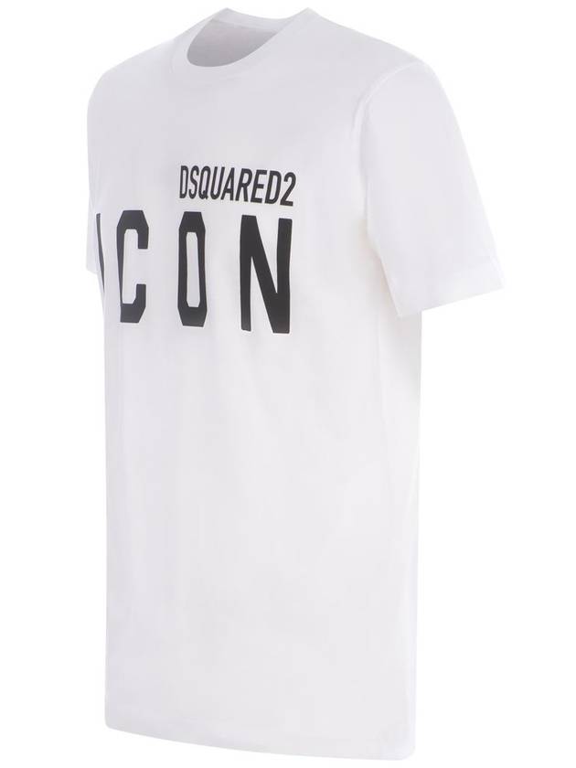 Men's Icon Short Sleeve T-Shirt White - DSQUARED2 - BALAAN 4