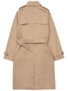 Greta Double Breasted Cotton Trench Coat Beige - A.P.C. - BALAAN 3