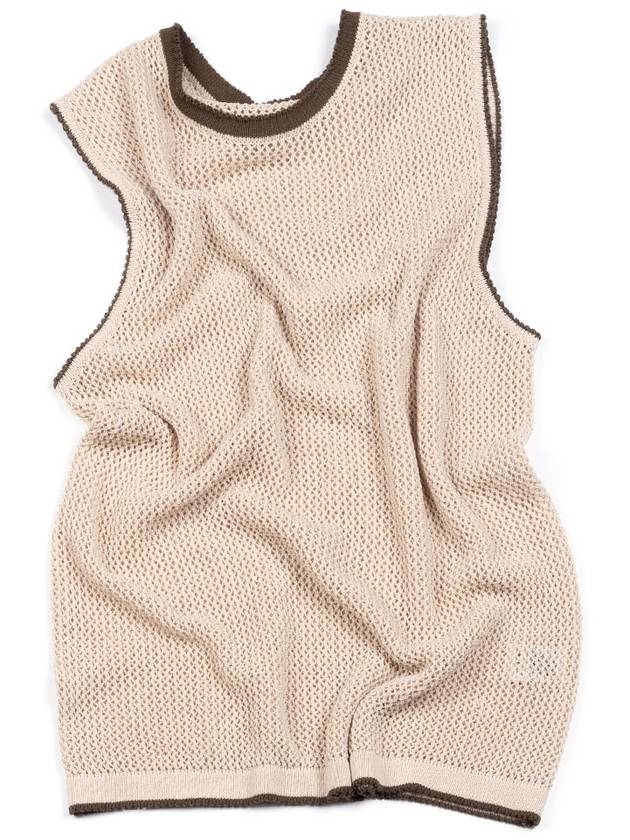 Men's Fruit Tangled Mesh Vest Beige - IOEDLE - BALAAN 3