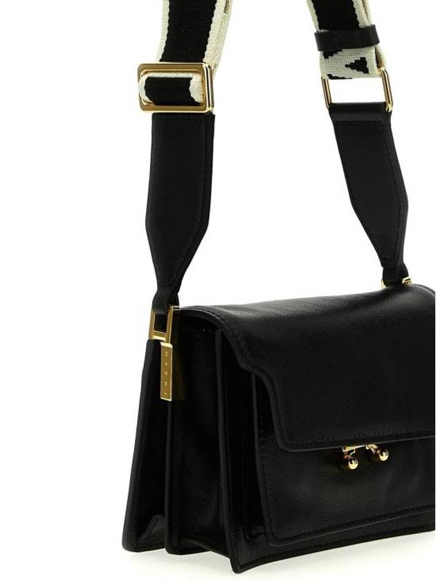 Women's Mini Trunk Soft Shoulder Bag Black - MARNI - BALAAN 7