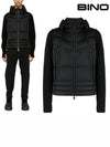 Padded Fleece Hooded Jacket Black - MONCLER - BALAAN 2