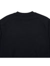 Heart Embroidered Logo Crew Neck Knit Top Black - AMI - BALAAN 8