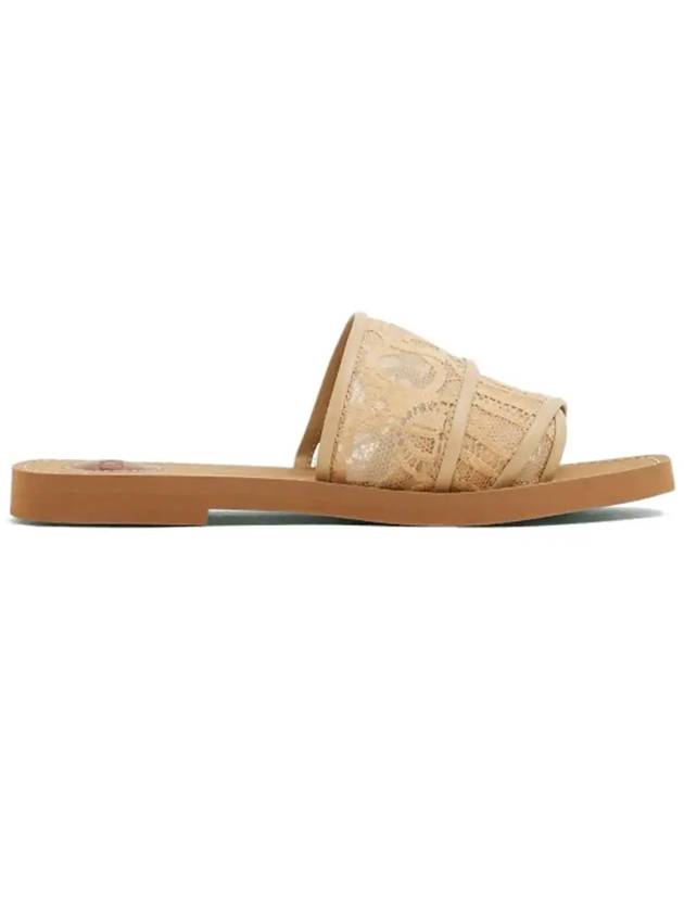 Women's Lace Strap Woody Slippers Brown - CHLOE - BALAAN 3