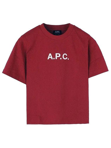 Mae Pique Mesh Short Sleeve T-Shirt Red - A.P.C. - BALAAN 1