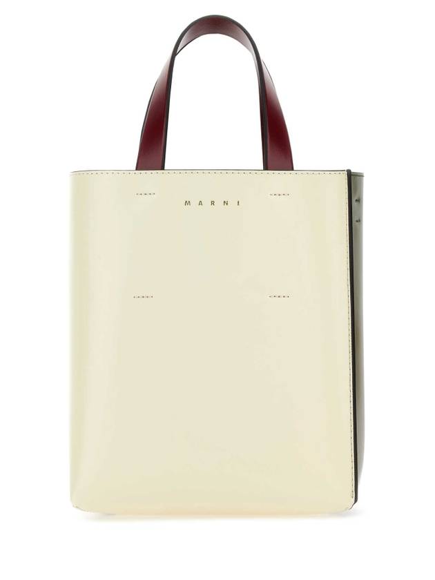 Museo Leather Logo Mini Tote Bag Ivory - MARNI - BALAAN 1